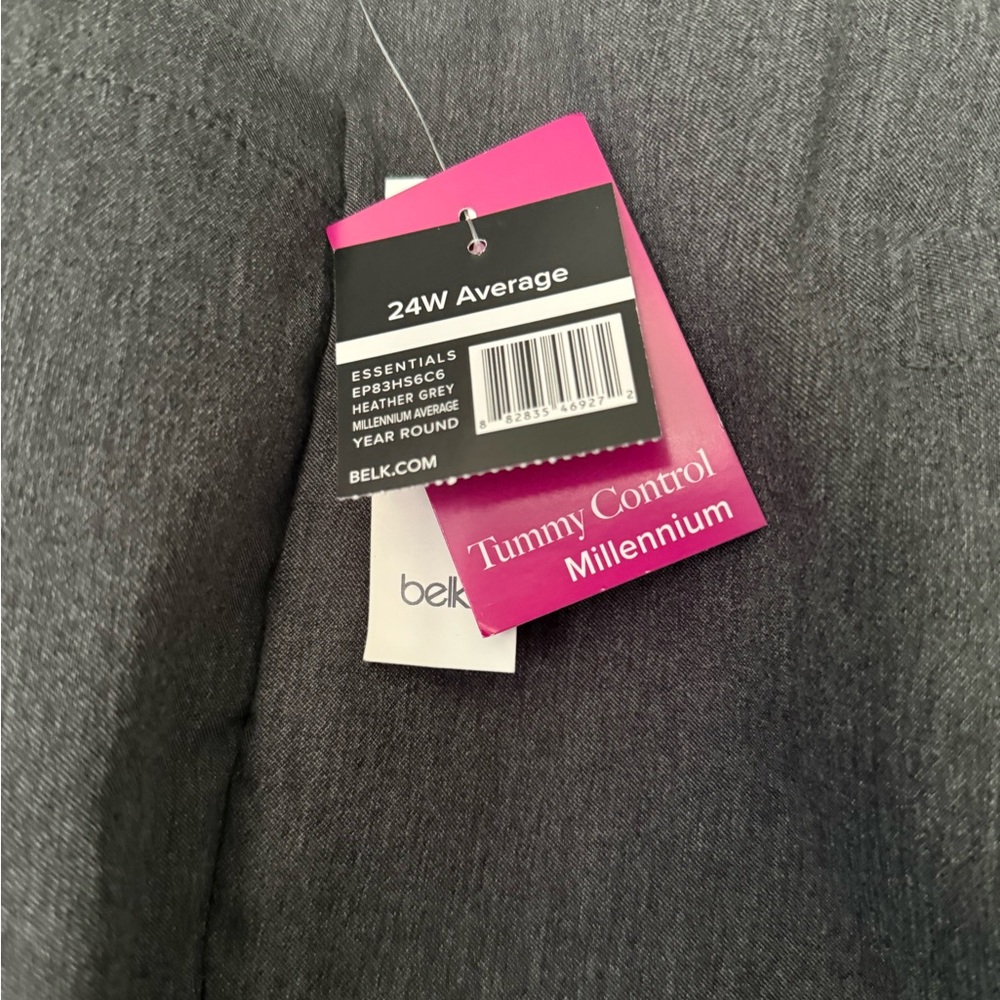 Plus Size Women Kim Rogers Tummy Control Pull On Pants Stretch Sz 24W Gray NWT - Picture 5 of 8